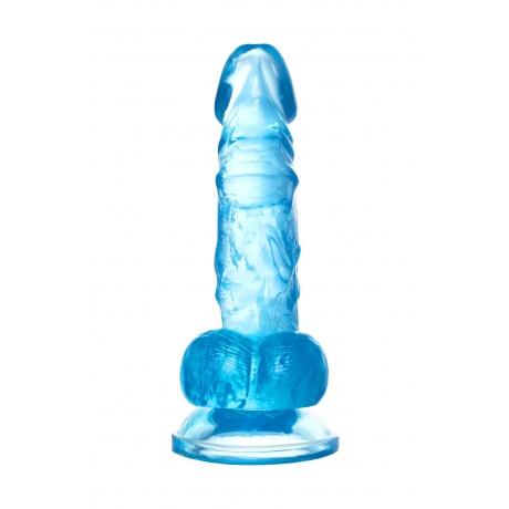 Реалистичный фаллоимитатор A-Toys by TOYFA Indy, TPE, голубой, 15,8 см - фото 3