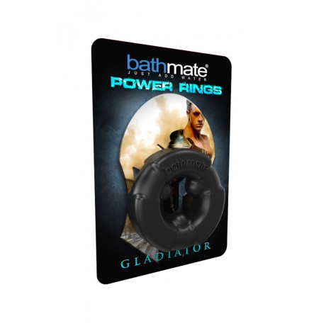 Эрекционное кольцо на пенис Bathmate Gladiator, elastomex, чёрное, ?4,5 см - фото 2