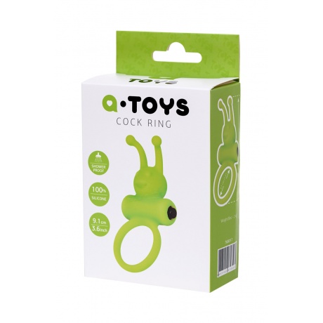 Эрекционное кольцо на пенис A-Toys by TOYFA, силикон, зеленый, ? 3,1 см - фото 5