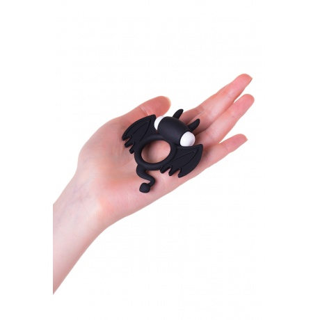 Эрекционное кольцо на пенис JOS COCKY DEVIL, силикон, чёрный, 8,5 см - фото 7