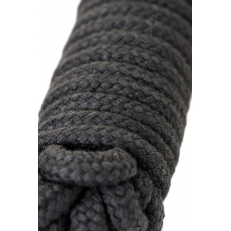Веревка для бондажа TOYFA Theatre, текстиль, черная, 100 см. - фото 2