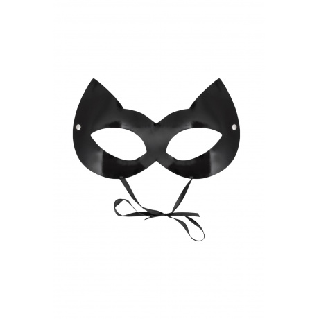 Маска Штучки-дрючки «Кошка», лакированная кожа, черная - фото 2