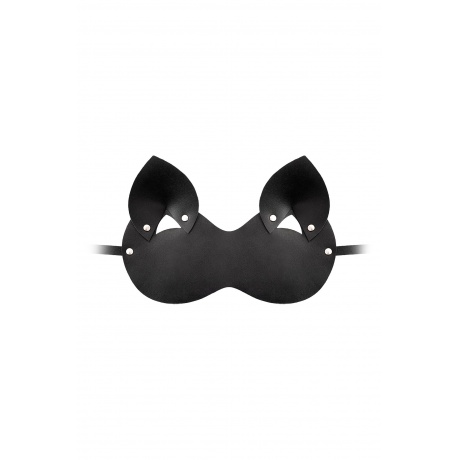 Маска Штучки-дрючки «Кошка» закрытая, кожа, черная - фото 2