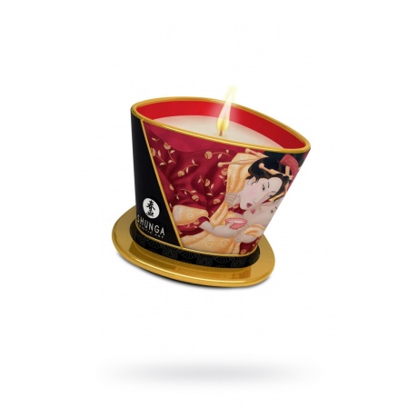Аромамасло для массажа  Shunga Romance с ароматом клубники и шампанского, 170 мл - фото 7