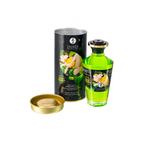 Масло для массажа Shunga Organic Exotic Green Tea, разогревающее, с ароматом зелёного чая, 100 мл - фото 2