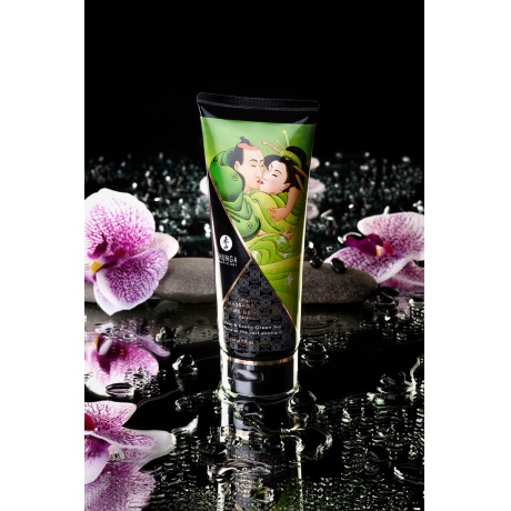 Крем для массажа  Shunga Pear and Exotic Green Tea, съедобный, со вкусом груши и зеленого чая, 200 м - фото 7
