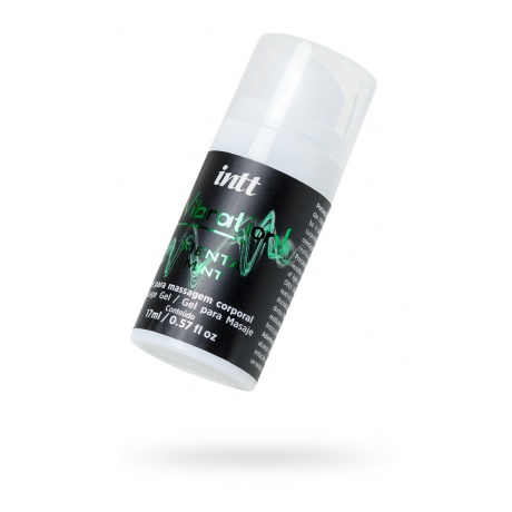 Жидкий гель для массажа INTT VIBRATION Mint с эффектом вибрации и ароматом мяты, 17 мл - фото 1