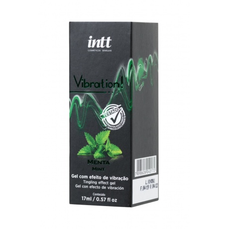 Жидкий гель для массажа INTT VIBRATION Mint с эффектом вибрации и ароматом мяты, 17 мл - фото 2