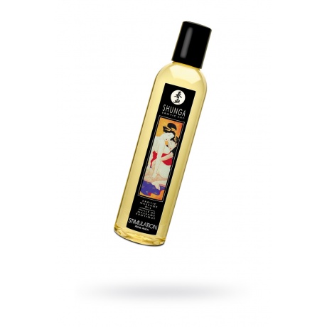 Масло для массажа Shunga Stimulation, натуральное, возбуждающее, с ароматом персика, 250 мл - фото 1