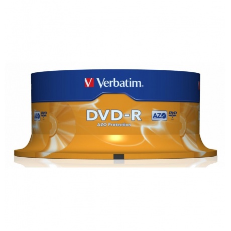 Диск DVD-R Verbatim 4.7Gb 16x Cake Box (25шт) (43522) - фото 2