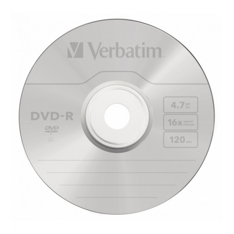 Диск DVD-R Verbatim 4.7Gb 16x bulk (10шт) (43729) - фото 3