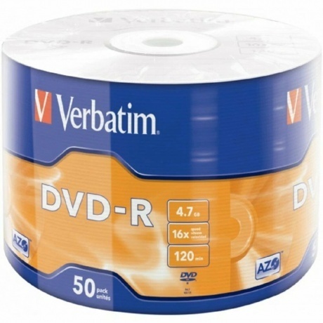 

Диск DVD-R Verbatim 4.7Gb 16x bulk (50шт) (43788)