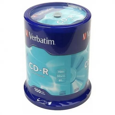 Диск CD-R Verbatim 700Mb 52x Cake Box (100шт) (43411)
