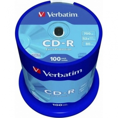 Диск CD-R Verbatim 700Mb 52x Cake Box (100шт) (43411) - фото 3