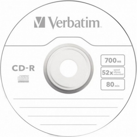 Диск CD-R Verbatim 700Mb 52x Cake Box (100шт) (43411) - фото 4