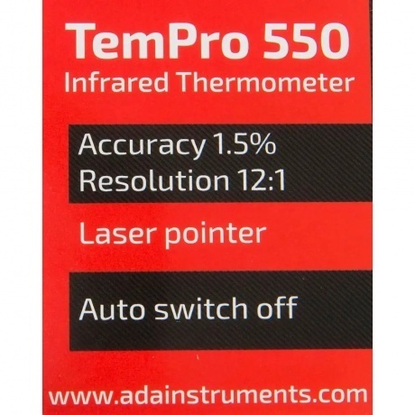 Пирометр Ada TemPro 550 красный/черный (А00223) - фото 21