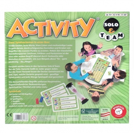 Настольная игра Piatnik Activity &quot;Соло и Команды&quot; арт.714177 - фото 4