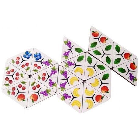 Настольная игра Нескучные игры &quot;Фруктовое тримино&quot; (треугольное домино)  8343 - фото 3