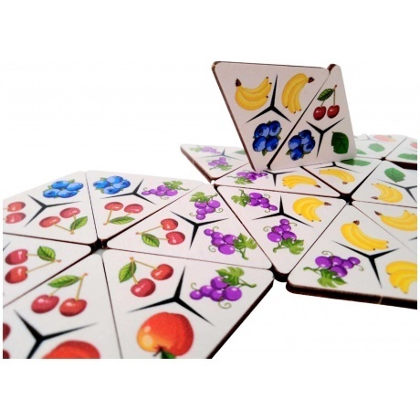 Настольная игра Нескучные игры &quot;Фруктовое тримино&quot; (треугольное домино)  8343 - фото 4