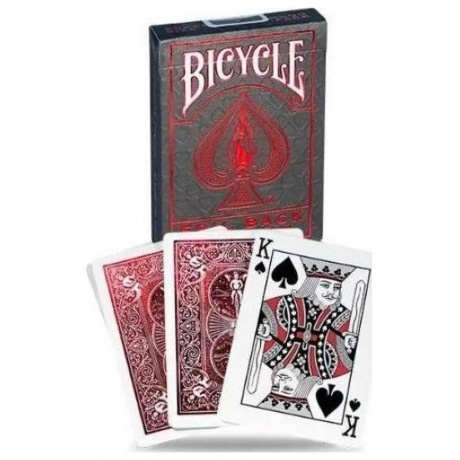 Карты "Bicycle Metalluxe Red" - фото 1