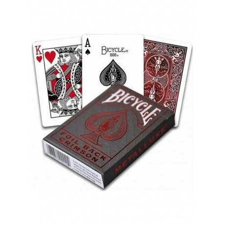 Карты "Bicycle Metalluxe Red" - фото 2