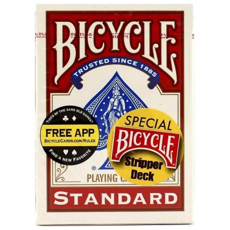 Карты "Bicycle Stripper Deck red" - фото 1