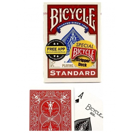 Карты "Bicycle Stripper Deck red" - фото 2