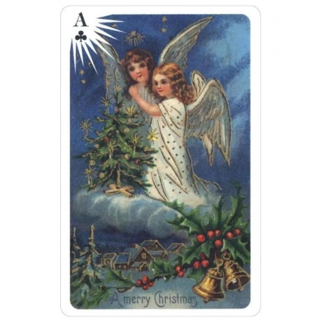 Карты "Old Time Christmas Angels Deluxe Double Bridge Deck" - фото 2