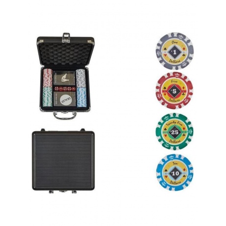 Набор для покера Crown на 100 фишек - фото 1