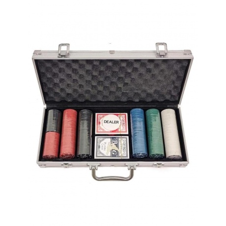 Набор для покера Texas на 300 фишек - фото 1