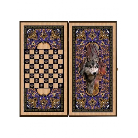 Нарды + шашки "Сирия Волк" большие - фото 4