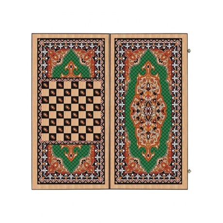 Нарды + шашки "Сирия Зеленые" большие - фото 4