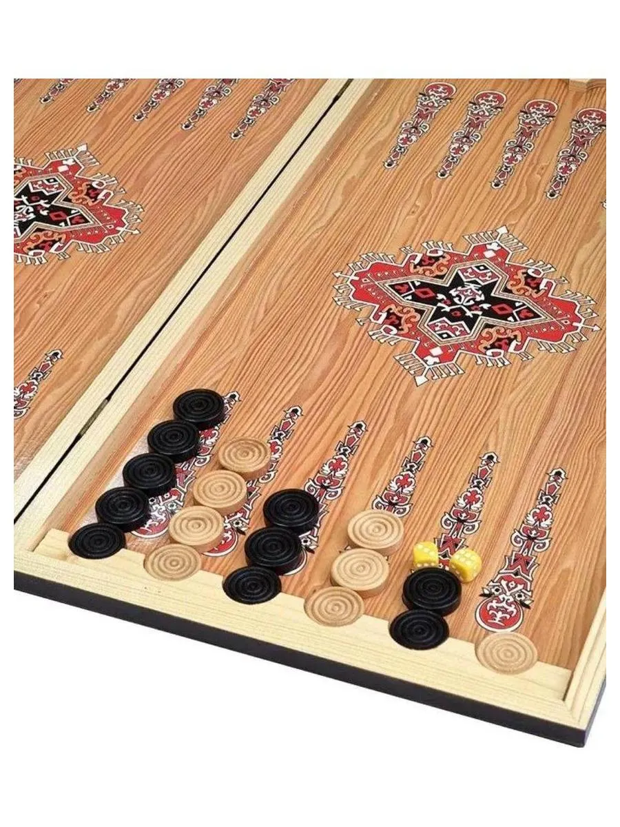 Нарды + Шашки "Сирия Лев в Саванне" большие - фото 6