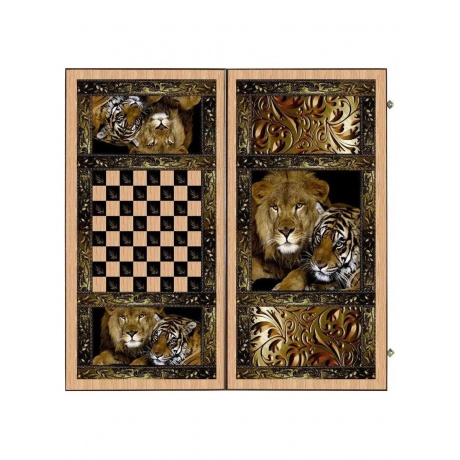 Нарды + шашки "Сирия Львы" большие - фото 4