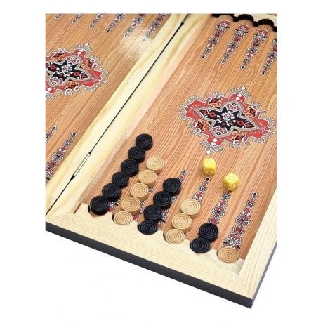 Нарды + шашки "Сирия Сокол" средние - фото 7