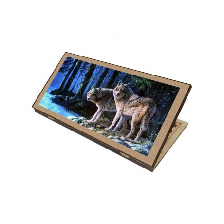 Нарды + Шашки Сирия Волки в лесу большие - фото 1