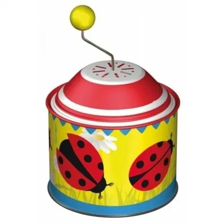 Шарманка "Божья коровка" музыкальная с мелодией (диам.7,5 см; вы...