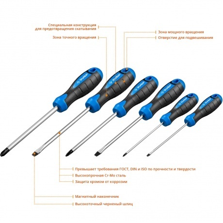 Набор отверток Зубр Профессионал 25239 - фото 2