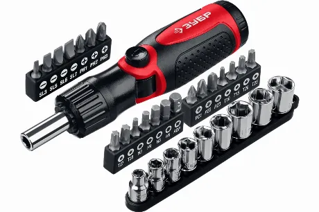 Отвертка с набором бит Зубр Мастер МВ-31 25161-H31