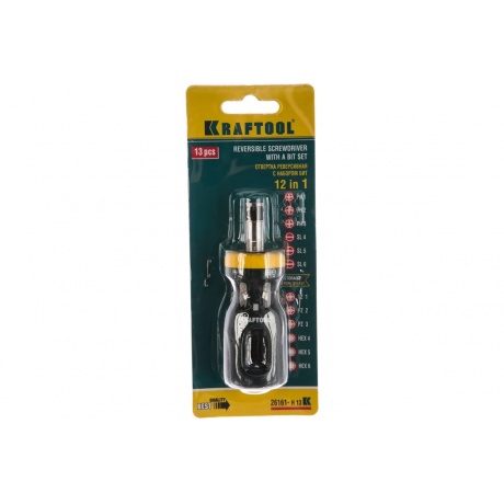 Отвертка с набором бит Kraftool 26161-H13 - фото 10