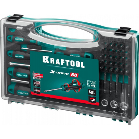 Набор отверток и насадок Kraftool X-Drive 25815, 50 предметов