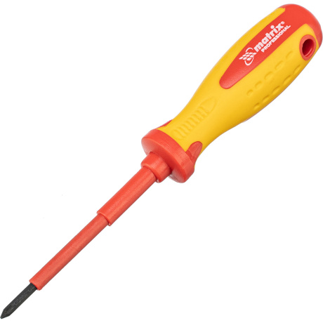 Отвертка Matrix 12924, Insulated до 1000 В, PH0x75 мм, CrMo, 2к рукоятка