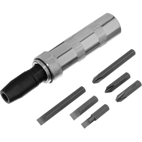 Отвертка ударно-поворотная Matrix 11575, 1/2" + биты, 6 шт., PH ...