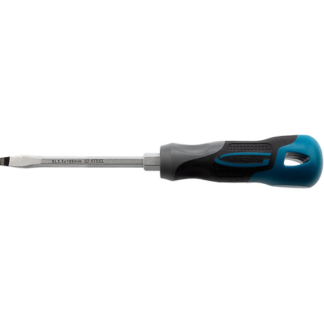 Отвертка GROSS 12110, SL5,5x100 мм, S2, 3к рукоятка