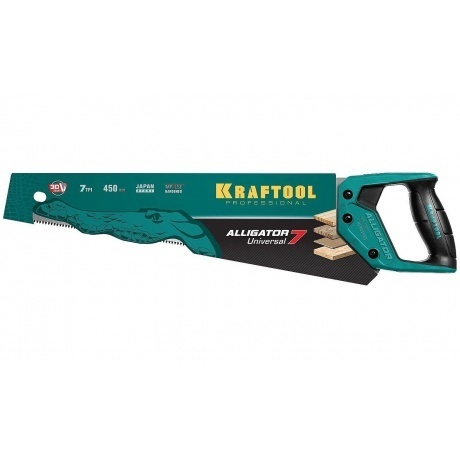 

Ножовка универсальная Alligator Universal 7, 450 мм, 7 TPI 3D зуб, KRAFTOOL