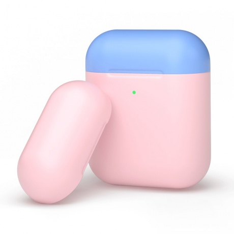 Чехол Deppa для AirPods двухцветный (розовый/голубой) 47023 - фото 1