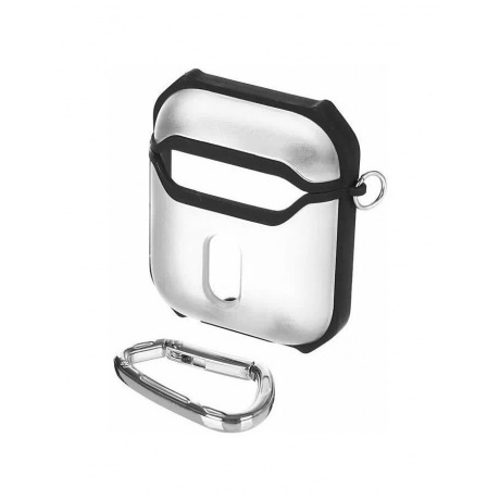 Чехол Xundd для Apple AirPods 1/2 с карабином, черный (XDCA-006)