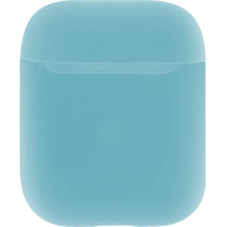 Чехол силиконовый Brosco для Apple AirPods 2 голубой - фото 1