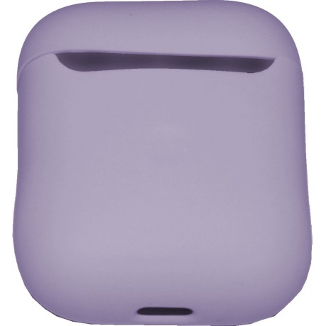 Чехол силиконовый Brosco для Apple AirPods 2 лиловый - фото 2