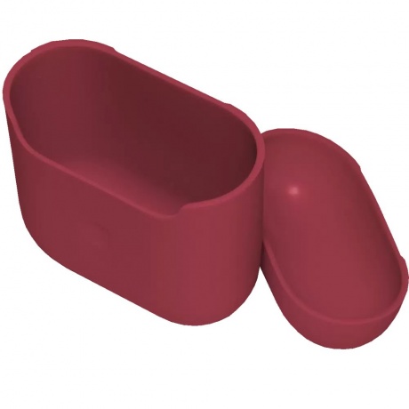 Чехол силиконовый Brosco для Apple AirPods 2 розово-красный - фото 1